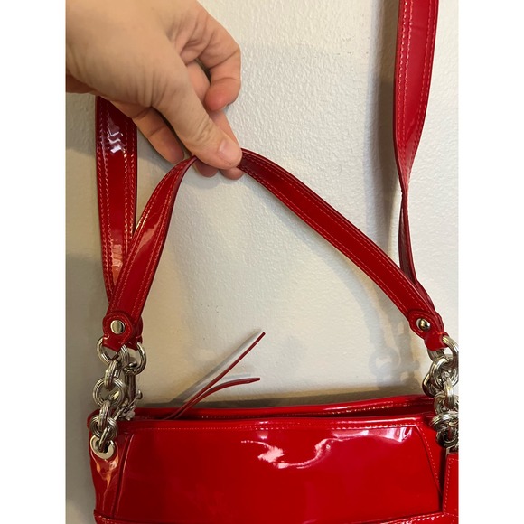 Coach Poppy Red Patent Leather Hangbag NWOT - Picture 6 of 12